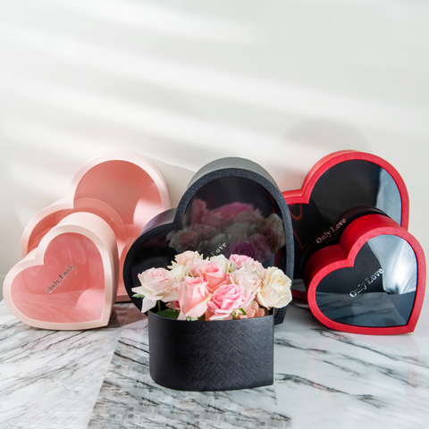 image of a Only Love Heart Shape Flower Boxes