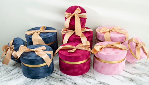 image of a Round Velvet Packaging Box