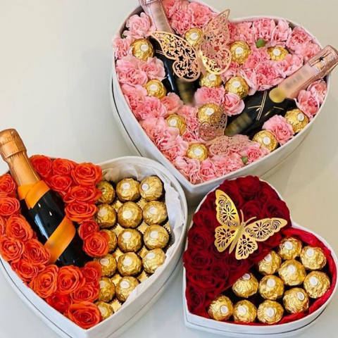 Heart Shaped Velvet Flower Box | Gift Box |Flower Box | Candy Box | Valentines Box | Mothers Day Box | Christmas Box |Christmas Gift |