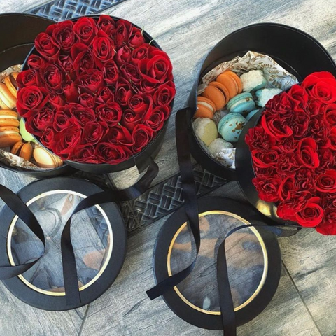 Two-Drawer Round Box With Clear Lid |Gift Box |Flower Box | Holiday Box | Fathers Day Box |Mothers Day Box| Birthday Box |Wedding Box |Two- Drawer Box| Tassel Box