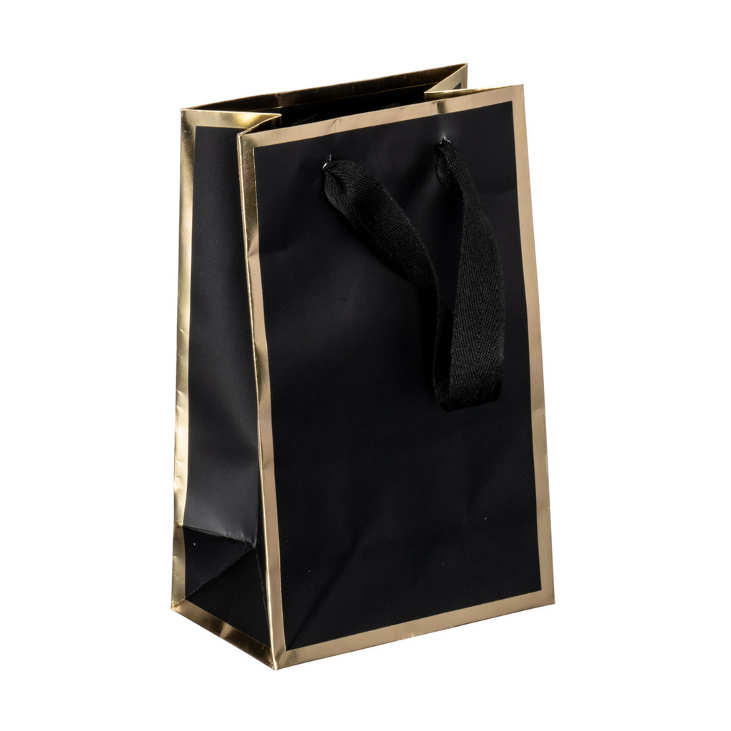 Timeless Floral Black Gift Bag Assortment, 125 Pack