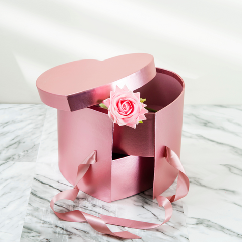 Metallic Two-Drawer Heart Shape Box |Valentines Box |Mothers Day Box | Fathers Day Box |Christmas Boxlower Box |Chocolate Box | Graduation Box|Jewellery Box