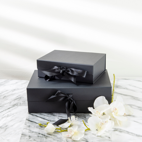 Square Folding Magnetic Gift Boxes with Ribbon | Christmas Box | Holiday Box | Fathers Day Box | Valentines Day Box | Jewellery Box |Candy Box