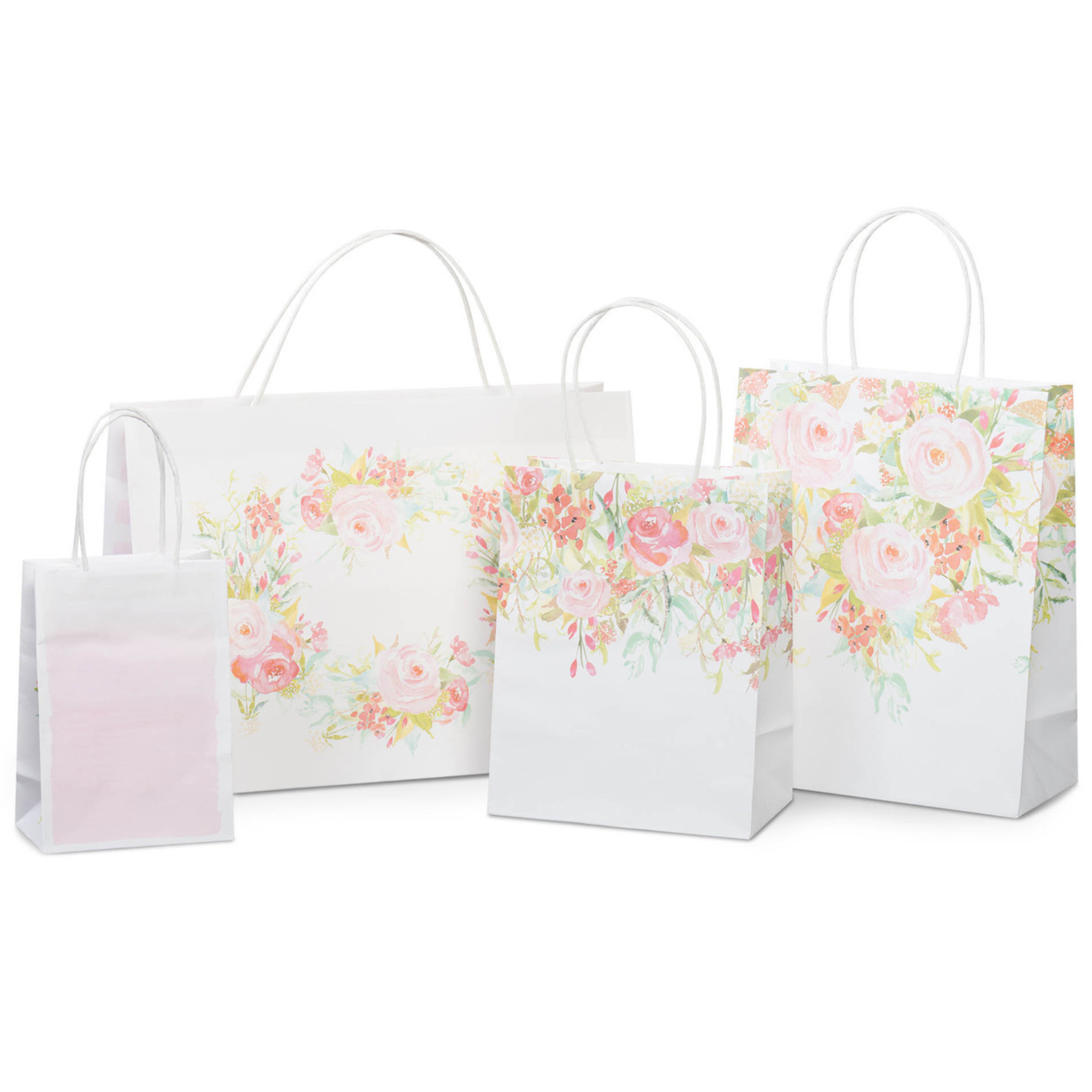 Buy Tasche Multicolor Paper Gold Flower Design Gift Bags For Gifting  Presents (28 x 20 x 7.5 cm) Pack Of 20 Online at Best Prices in India -  JioMart.
